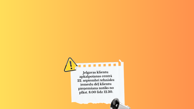 Skaļruņi , fons oranžs, informācija, ka tehniskas problēmas