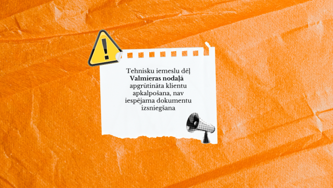 skaļrunis, izsaukuma zīme, teksts par to ka tehniskas problēmas
