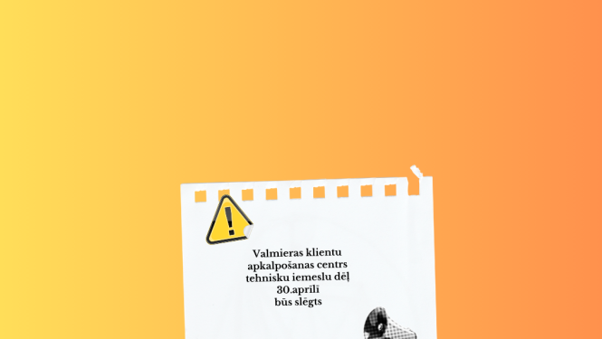 Skaļruņi , fons oranžs, informācija, ka tehniskas problēmas