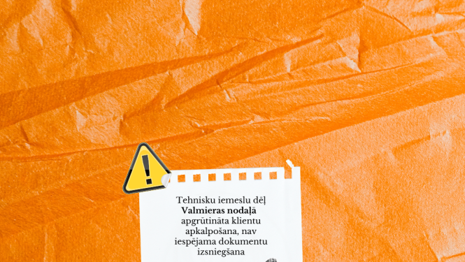 skaļrunis, izsaukuma zīme, teksts par to ka tehniskas problēmas