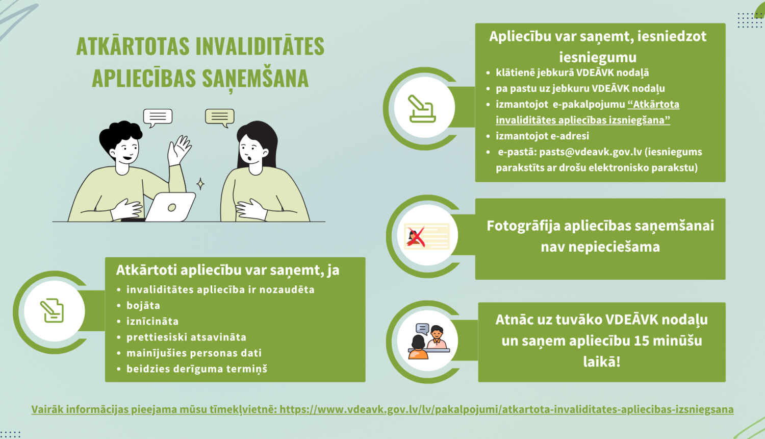 cilvēki sarunājas, dokumenti, apliecība, kurā pārsvītrota fotogrāfija, zaļās krāsās ar tekstu